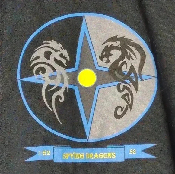 I-52 SPYING FLYING DRAGONS S2 Tshirt Blue sz XL - Picture 2 of 5